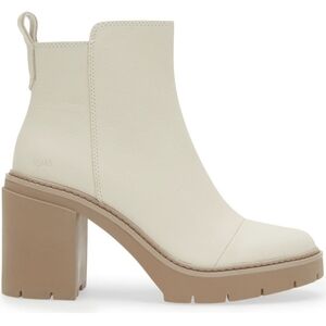 TOMS RYA Leather Women's Off-White Heeled Boots